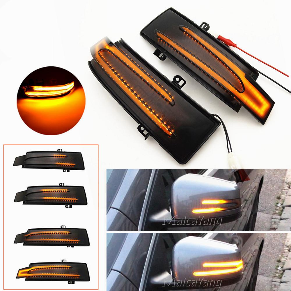 2Pcs for Mercedes Benz ML GL G Class W166 X166 W251 W463 Dynamic LED Turn Signal Light Side Mirror Indicator Sequential Blinker