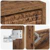 Wall Mounted Shoe Cabinet HAARLEM 71 X 17 X 86 Cm Reclaimed Wood