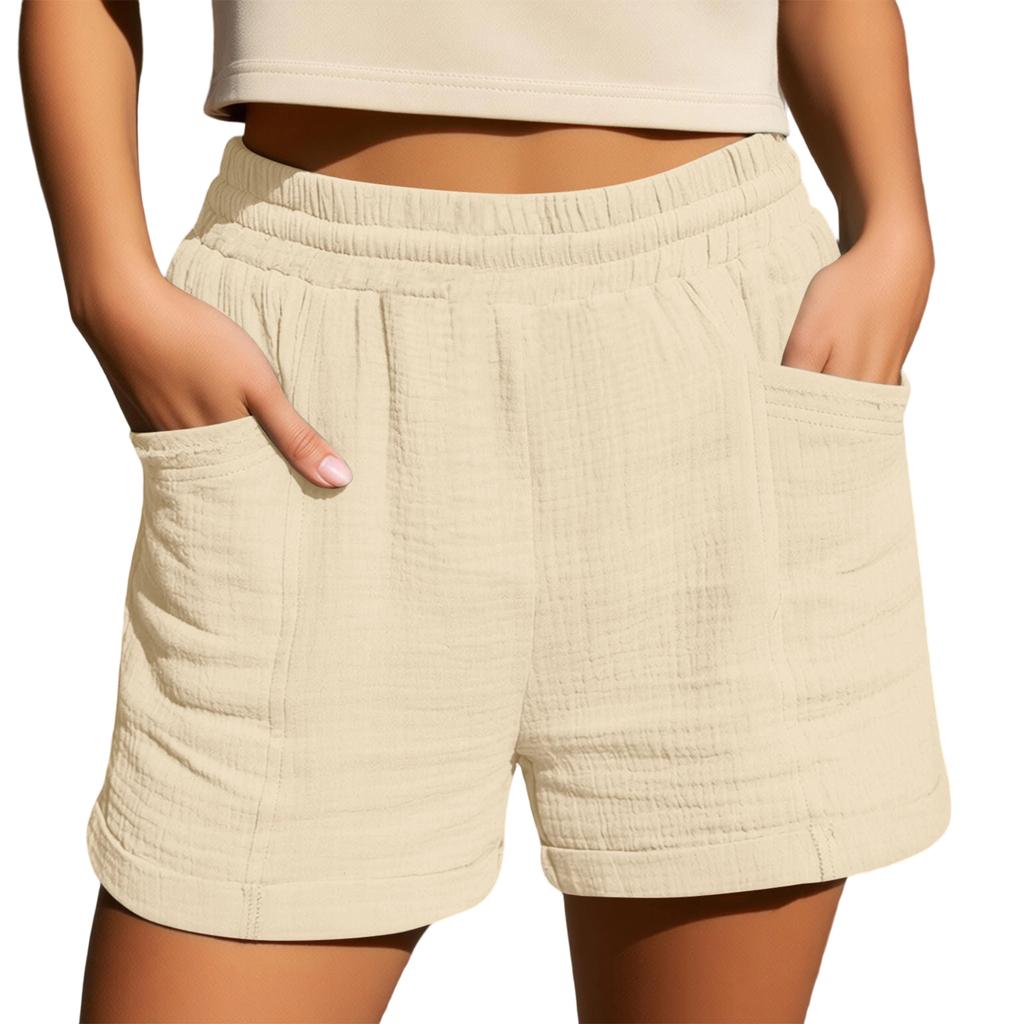 Women's Shorts Summer Casual  With Pockets Drawstring Elastic Lightweight  Outdoor