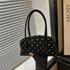 Minimalist Pu Crossbody Bag For Women With Zipper Closure And Dot Print Design For Daily Use