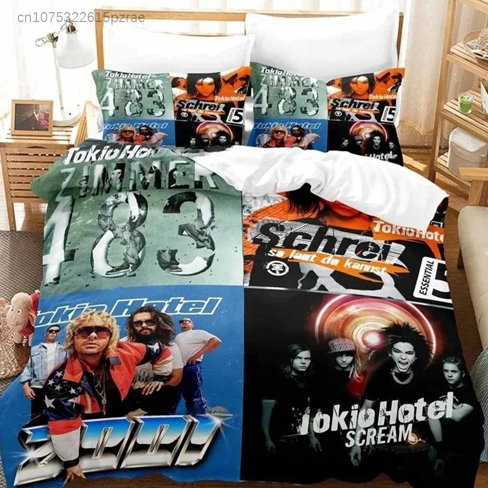 Tokio Hotel Bedding Set Single Twin Full Queen King Size Bed Set Adult Boys Bedroom Duvet Cover Sets 3D Print Anime