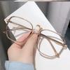 Student Large Frame Anti-Blue Flat Mirror Live Broadcast Of The Same Polygonal Myopia Finished Glasses Frame Big Face