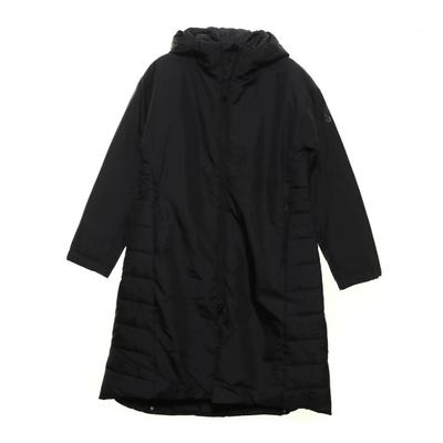 Wbos Insulated Parka Comfortable Hooded Solid Color Jacket Women Jacket Black EH3958