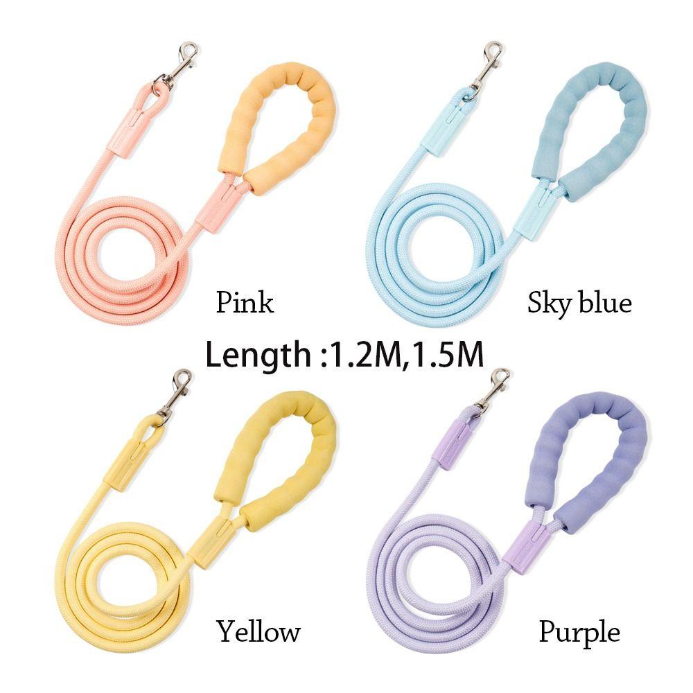 Sommer Dopamin Hundeleinen mit Baumwollgriff Langlebige Haustier-Trainingsseile Anti-Verlust Verstellbare Haustierbedarf Haustier