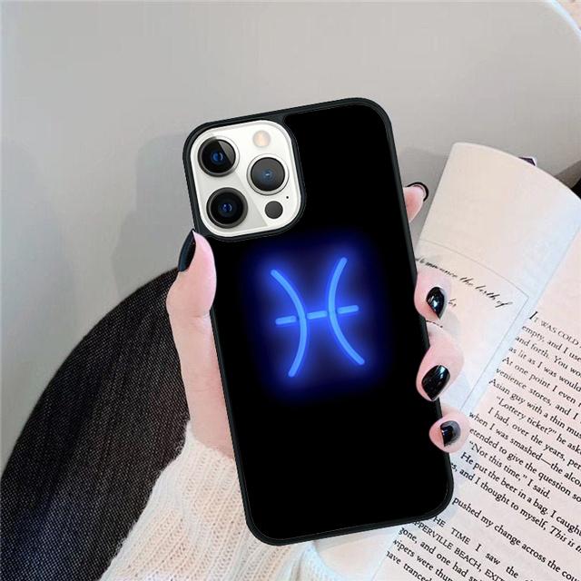 Neon Zodiac Signs Coque Shell For iPhone 17 Air 15 16 14 13 12 Pro Max 11 Pro Max Plus Phone Case Cover