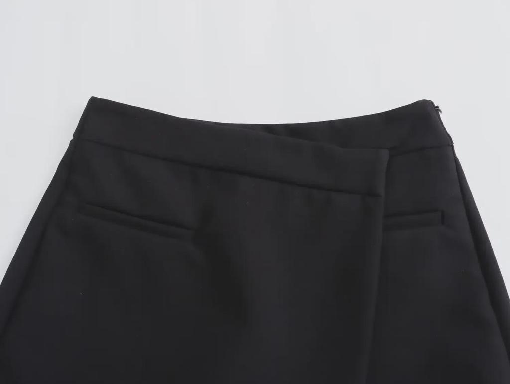 2023 Autumn European & American Women's Asymmetrical Three-Color Casual Skirt Pants