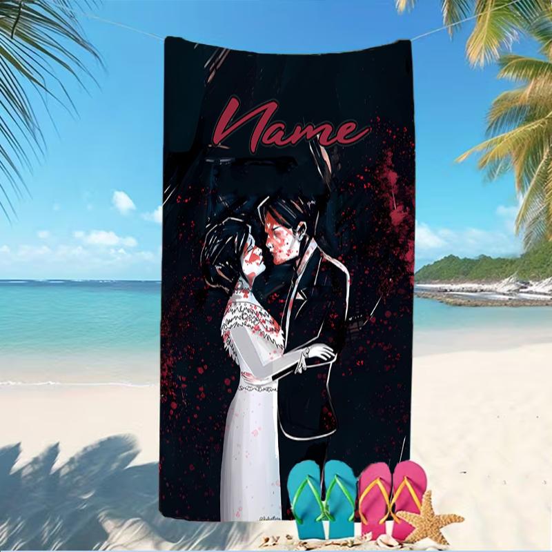 Customizable personalized beach towels My Chemical Romance themed designs.Suitable for the beach, yoga, sports;ideal as beach accessories