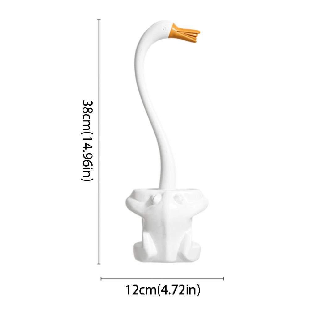 Swan Design Toilet Brush Animal Shaped Toilet Bowl Cleaner Bathroom Cleaning Brush  Wall Mounted белый