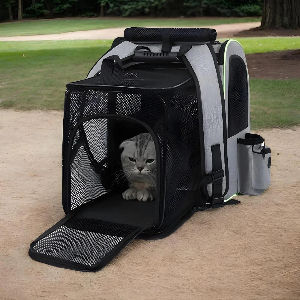 Large Capacity Pet Carrier Backpack Breathable Pet Travel Bag Expandable Cat Bag  Pet Supplies