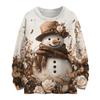 Women's Casual Long Sleeve Woolen Christmas Sweatshirt Fall  Vacation Long Sleeve Pullover