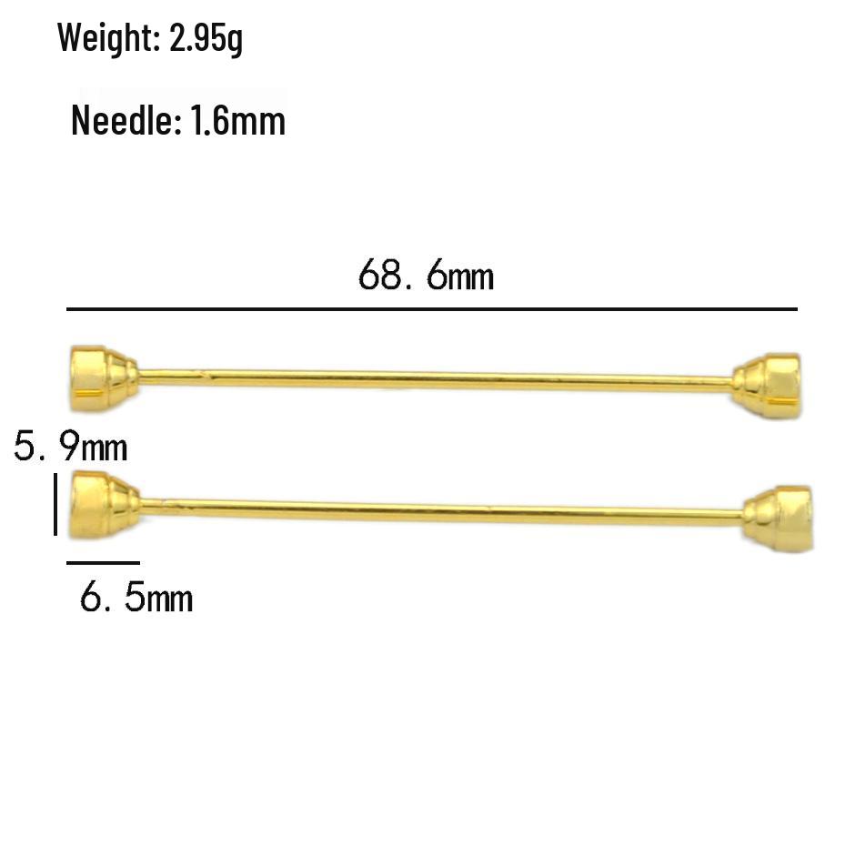 Men's Gold Rhinestone Collar Pin - Business Wear Accessory