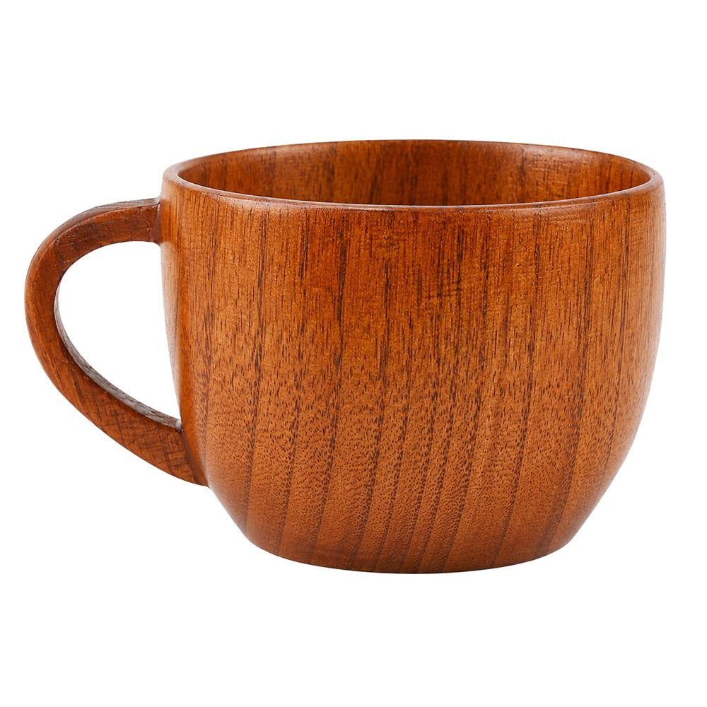 Portable Wooden Cup Natural Wood Wooden Mug Vintage Drinking Cup Tea