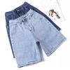 Summer Women Blue Shorts Jeans Pants Female Elastic Basic High Waist Trousers Pants