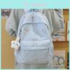 Student Backpack With Bowknot Design Nylon Waterresistant Large Capacity For School And Travel