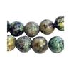 Strand of 54 Round Beads 6mm 6 Mm In Spotted African Turquoise