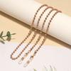 Eyeglass Chain Beaded Necklace with Adjustable Silicone Holders Lightweight Durable Design Suitable for Various Eyewear Styles and Daily Use
