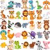 54pcs Temporary Tattoo Cartoon Giraffe Sticker Dinosaur Sticker Lion Sticker For Cheeks Shoulders Children