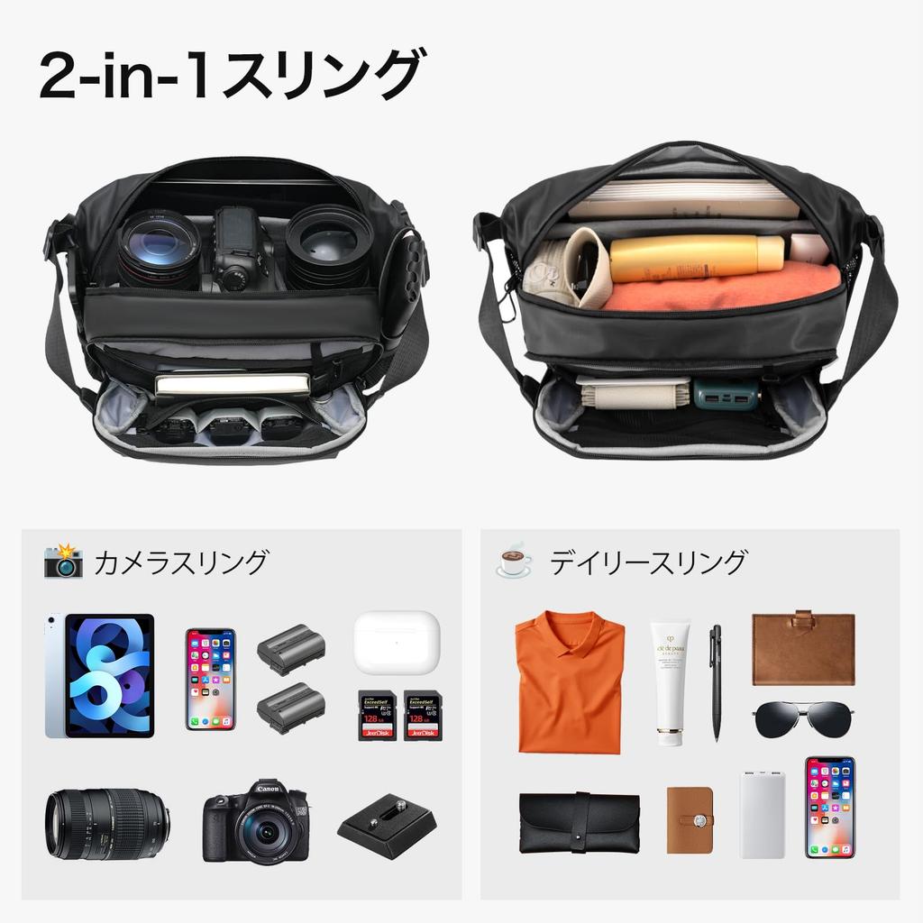 TARION Camera Shoulder Front Divider Holds 1 Camera 2 Lenses Bag, Strap, Water-Repellent, Pocket, + + Tripod, Lightweight, TR-XP