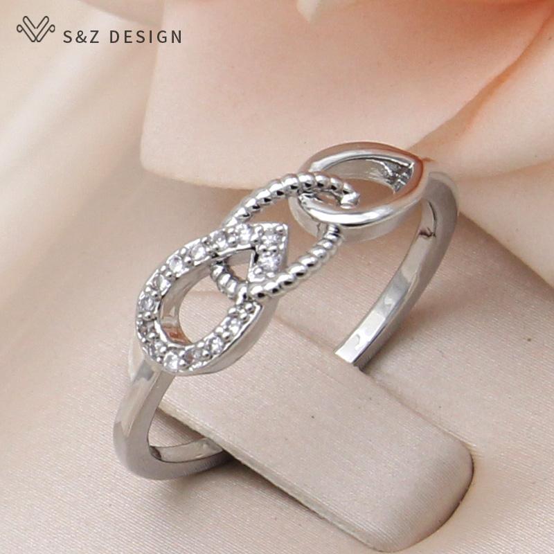 

Модные темпераментные восковые инкрустированные капли воды кубический цирконий регулируемые кольца для женщин розовое золото цвет ювелирные изделия