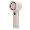 Handheld Fan LED Display Power Adjustable Portable Fan Night Light for Home Outdoor Activities Apricot