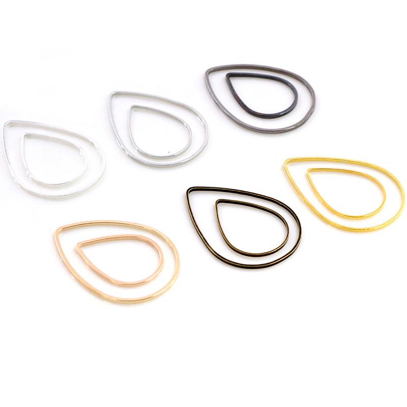 50 Water Drop Pendant Hollow Earrings – DIY Jewelry Making Accessories