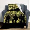 Military Operation Flannel Blanket Throw Blanket Soft Warm Sofa Bed Camping Car Home Decor Unique Christmas Gift C9302489