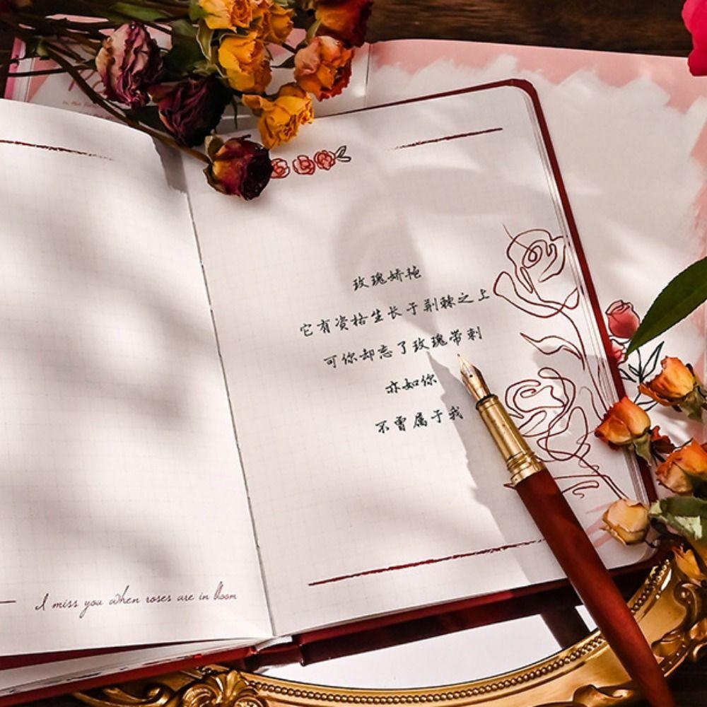 Rose Style Exquisite Diary Notebook Alien Hollow Out Romantic Diary Planner  Student