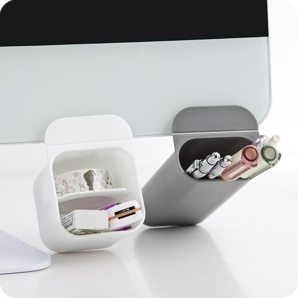 Plastic Desk Pen Holders Multifunctional Wall Mounted Storage Box Stationery Storage