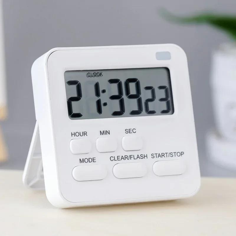 Silent Multi-Function Timer Student Time Manager Kitchen Bedroom Timer Alarm Clock Electronic Timer Mini Alarm Clock