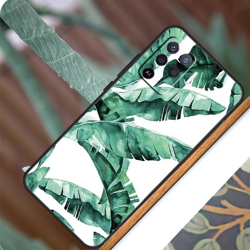 Banana Leaves For OPPO A57 A57S A77 A5 A9 A53 A52 A72 A96 A76 A16 A54 A74 A94 A38 A58 A78 A15 A17 Case