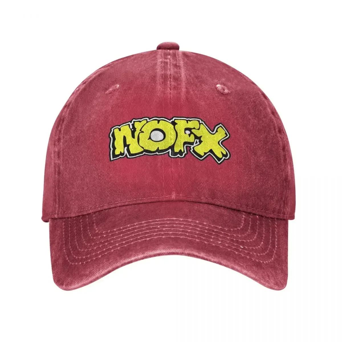 

Унисекс Кепка с Логотипом Панк-Группы NOFX Винтажная Потертая Джинсовая Хип-Хоп Музыкальная Бейсболка Регулируемая Adjutable