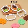 2023 New Vintage Plaque Frame Cookie Cutters Name Plate Plastic Biscuit Mould Cake Decorating Tools Letters Baking Tools 4PCS