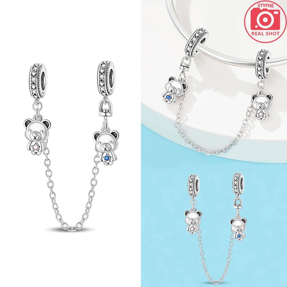 Women'S Pendants Original Copper Purple Butterfly Flower Cat Fixed Chain Bear Bead Fit Bracelet Women Jewelry Diy Accessory