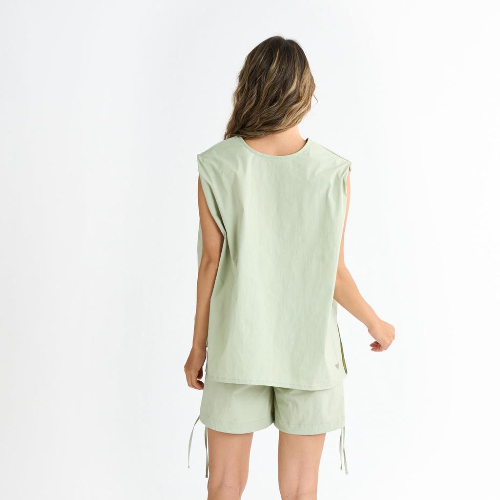 Amphibious Sleeveless Top and Culottes Set High-waisted Cover-up
