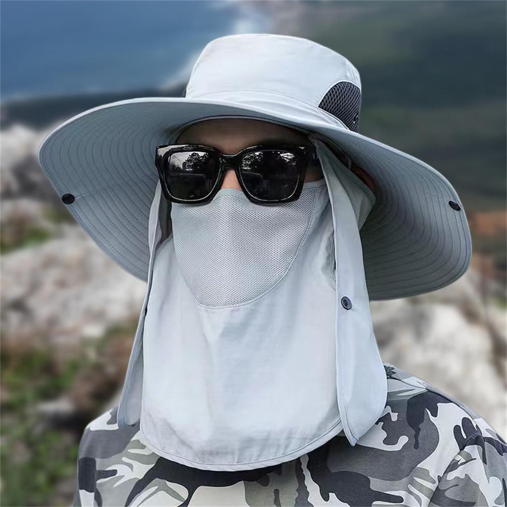 Letní Pánské a Dámské Outdoor- Klobouky do culíku Síťovina Prodyšný krém na opalování Rybářský klobouk Brim- Klobouk proti horolezectví