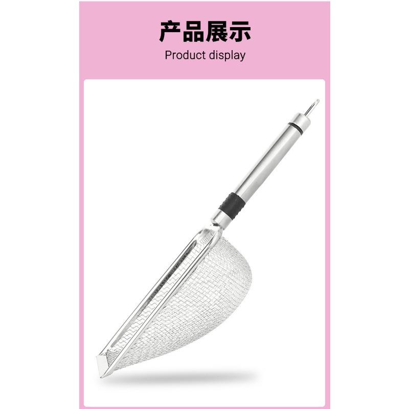 Stainless Steel Cat Litter Shovel Large Fine-pore Bentonite Mesh Shovel for Picking Up Toilet Feces Cat Pet Cleaning Tool