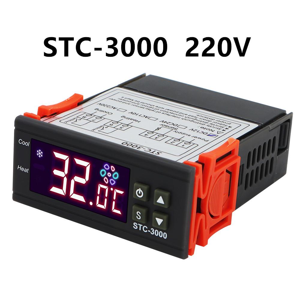 STC-1000 STC-3000 3008 3028 Digital Temperature Controller STC-8080A+ STC-9100 Thermoregulator 220V Heating Cooling Thermostat