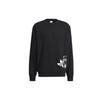 adidas Originals Bear Crew Logo Print Casual Loose Round Neck Long Sleeve Sweatshirt Men Black HL4111