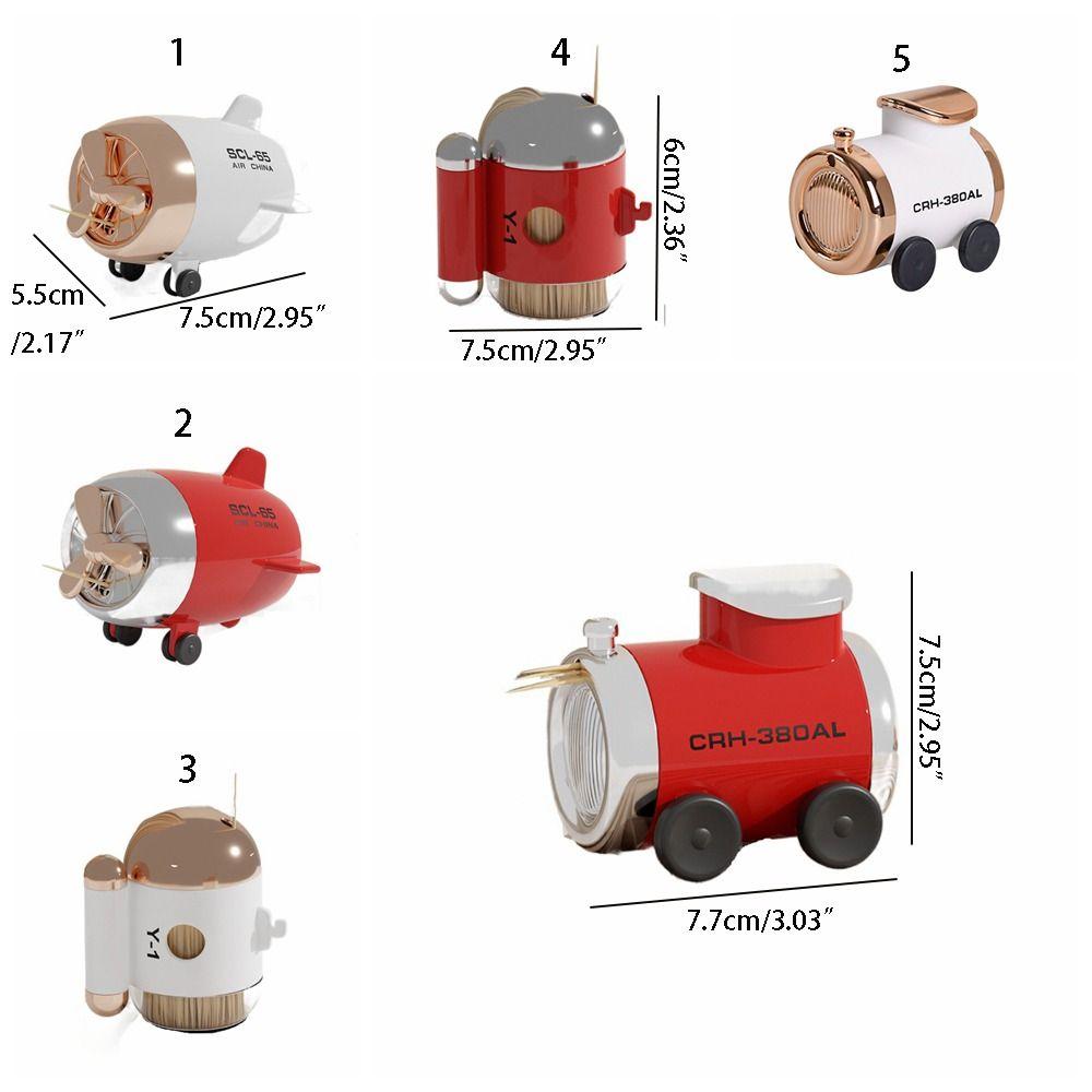 Cute Automatic Toothpick Can Cartoon Train Toothpick Can Creative Toothpick Box Ornament  Household