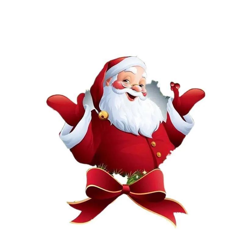 Santa Claus Merry Christmas Wall Sticker for Christmas Festival Decoration Living Room Home Window Glass Door New Year Poster