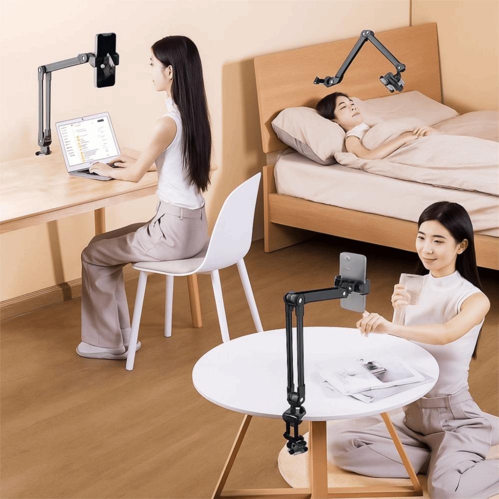 Adjustable 360 Degree Rotatable Stand Long Arm Bed Tablet Holder Desktop Tablet Stand  Office