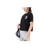 MLB New York Yankees Letter Print Crew Neck Breathable Sports Short Sleeve T-Shirt Women Tops Black 3FTSB1743-50BKS