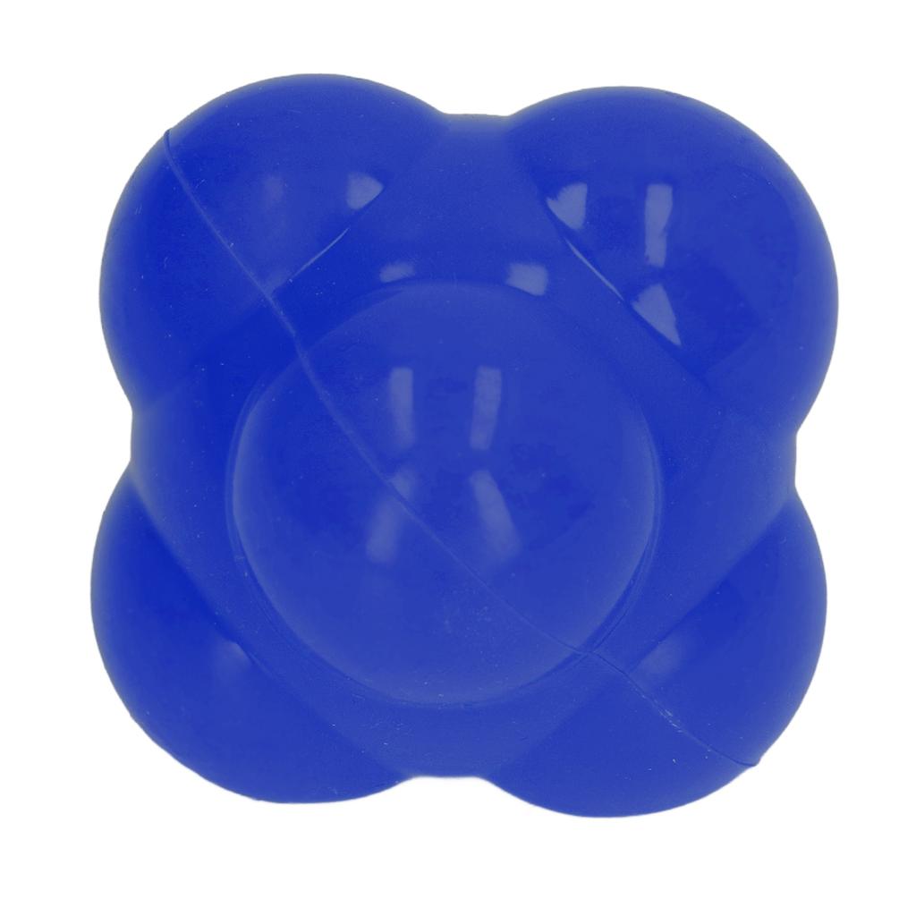 Reaction Ball Rubber Bright Color Hex Reaction Trainer Ball for Improving Hand Eye Coordination Agility Blue