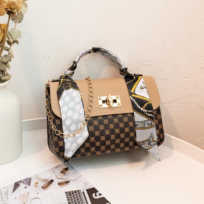 Women's bag new chain bag women's high-end pu printed small square bag mini messenger bag