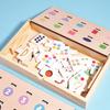 New Popular Pattern Matching Game Shape Cognitive Toy Educational Toys Wooden Multi Functional Game Box Gift Boys and Girls