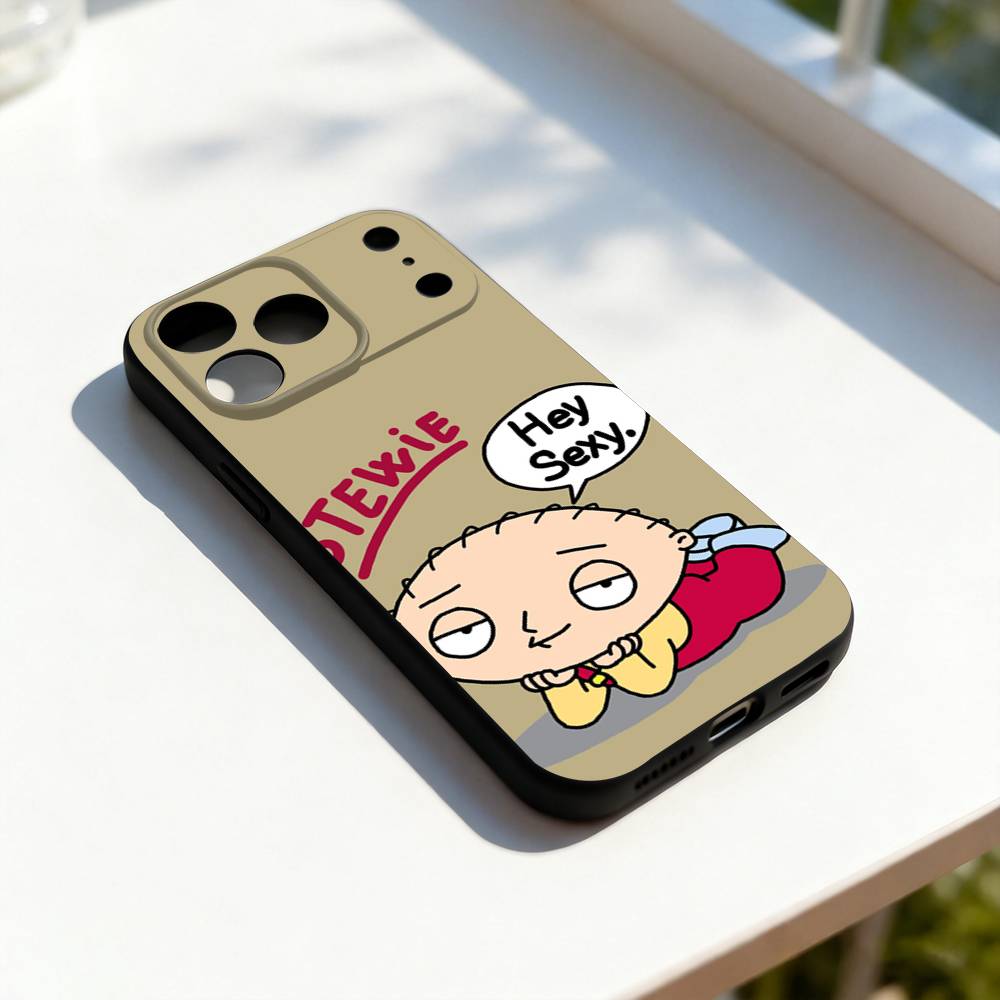 F-Family Funny G-Guy Funny Phone Case For iPhone 11,12,13,14,15,16,17,Pro,Max,Plus,E,SE4,Air,Mini Black Soft Cover