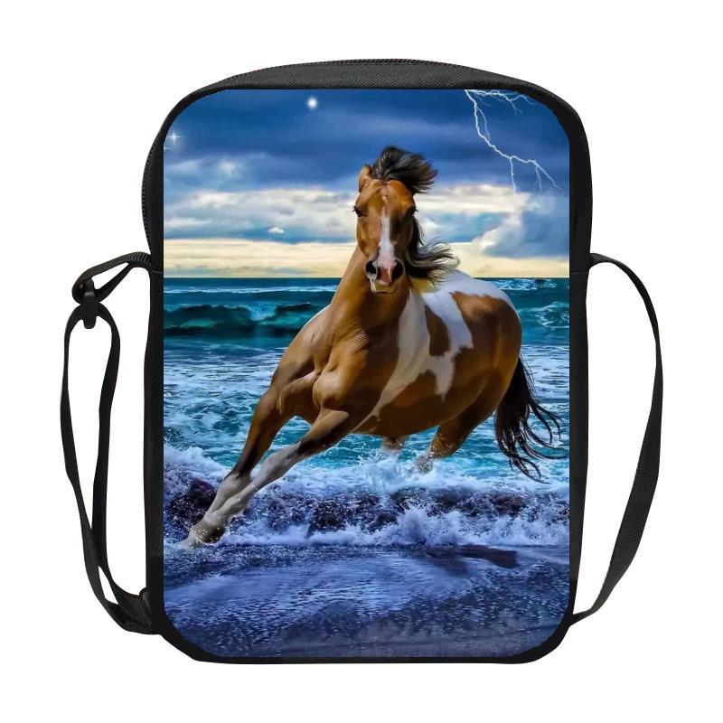 Dier Paard, Vrijetijds Schoudertas voor Kinderen, Crossbody Tas voor Mannen en Meisjes, Handtas