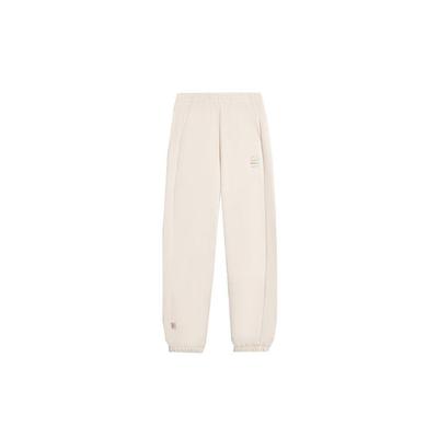 Li Ning Sports Lifestyle Series Casual Tapered Knit Joggers Women Joggers Swan-White AKLU868-2