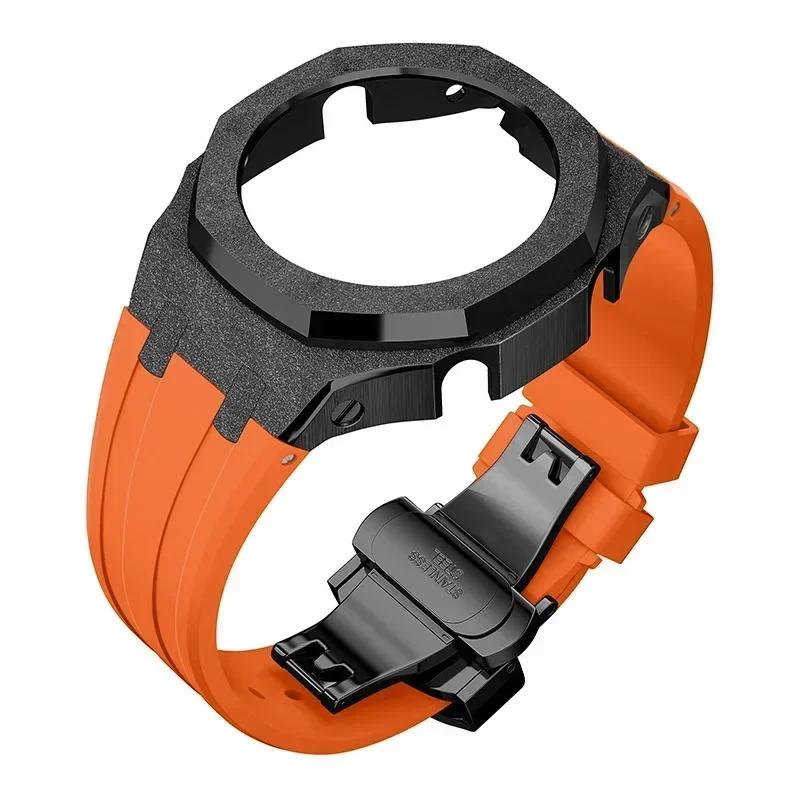 Zestaw modyfikacyjny Gen4 do Casioak GM2100 Metalowa obudowa ze stali nierdzewnej Gumowy pasek Zestaw do modyfikacji Akcesoria Casioak GM-2100 ze śrubami