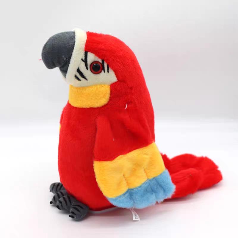 Interactive Parrot Plush Toy: Voice Recorder, Learns to Speak, Sings, Flaps Wings